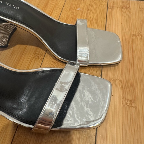 NEW Azalea Wang rhinestone block heel SEE DESCRIPTION - Picture 3 of 8